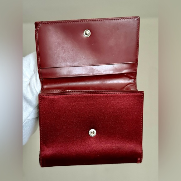 Prada Red Nylon Trifold Triangle Logo Wallet - Picture 4 of 10